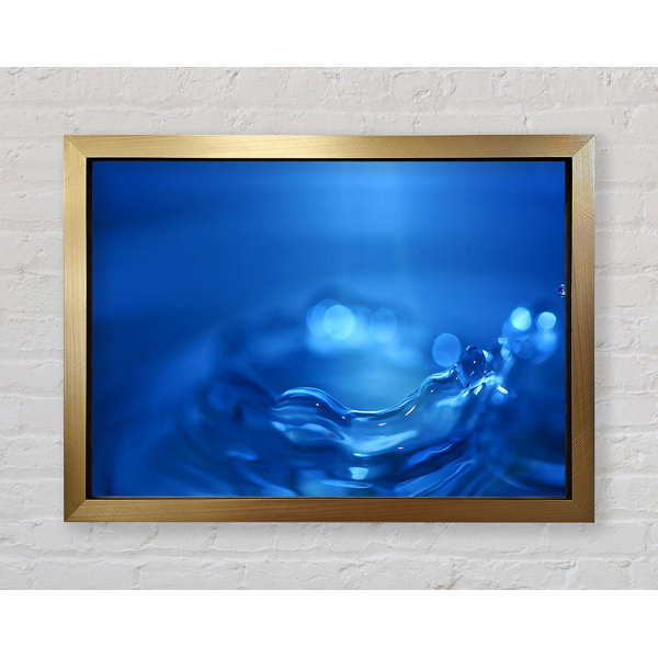 Perspections Water Splash Ripple Blue Gerahmter Druck Wayfair De